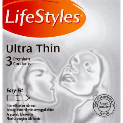 Lifestyles ultra thin sensitive sikosított óvszer 3db